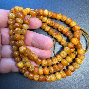 Mala de calavera Citipati de 108 cuentas / Hueso de yak tallado a mano, 10 mm, 38 pulgadas / Rosario budista tibetano para meditación imagen 7