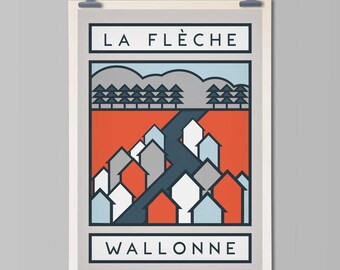 The Routes: Flèche Wallonne | Cycling Art Print