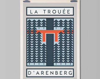 The Routes: The Arenberg Trench, Paris-Roubaix | Cycling Art Print