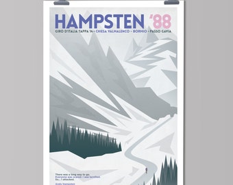 Cycling Art Print - Panache: Hampsten '88