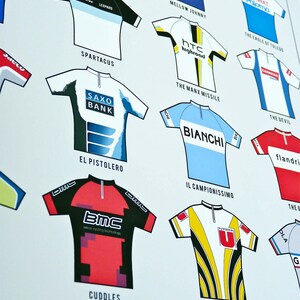 PERSONALISED Cycling Art Print Nicknames of the Peleton image 4