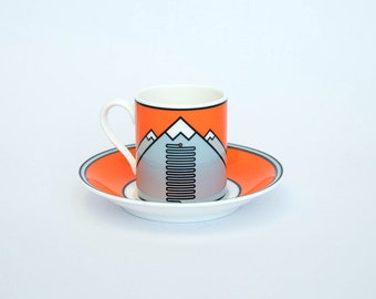l&#39;Alpe d&#39;Huez | Fine Bone China Espresso Cup & Saucer