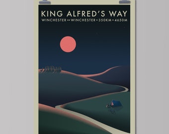 King Alfred's Way | The Adventure Collection | Cycling Art Print