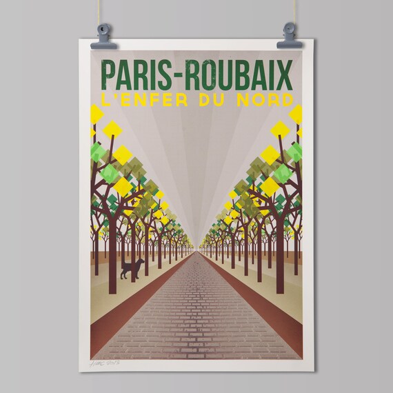Cycling Art Print 'paris-roubaix' | Etsy