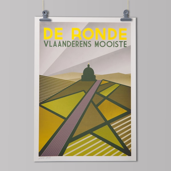Cycling Art Print 'Tour of Flanders'