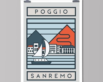 The Routes: Poggio di Sanremo | Cycling Art Print