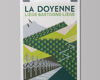 Cycling Art Print  'Liège-Bastogne-Liège'