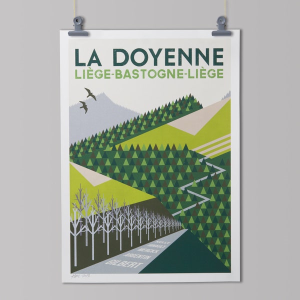 Cycling Art Print  'Liège-Bastogne-Liège'