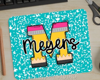 Personalized Composition Pencil Mousepad