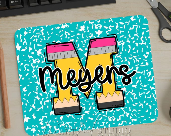 Personalized Composition Pencil Mousepad