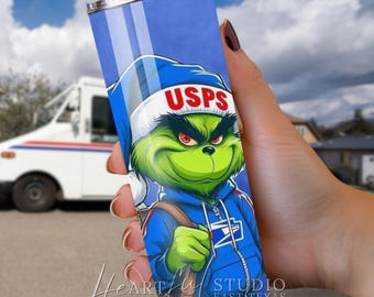 USPS Grinch Personalized Tumbler