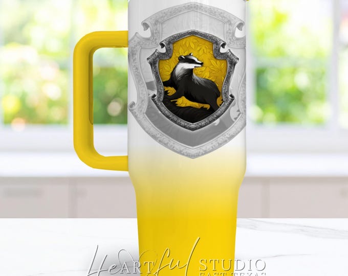 Hogwarts Hufflepuff Inspired Tumbler