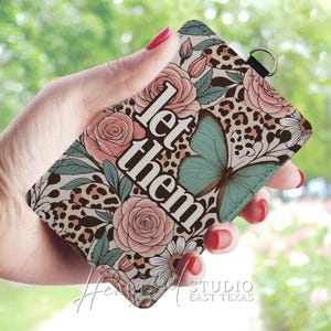 Let Them Card Holder Keychain: Stylish Essentials Organizer