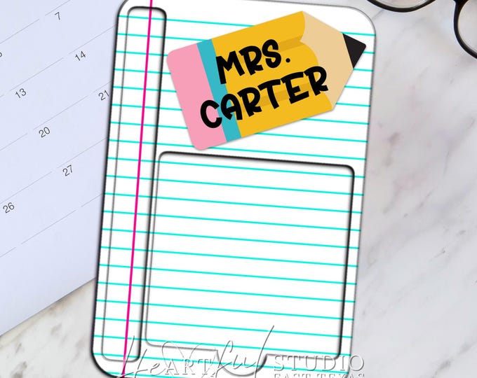 Pencil & Paper Sticky Note Holder