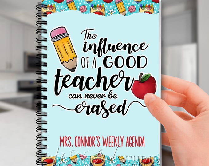 Personalized Agenda for Teachers, Never Erased Weekly Planner, Teacher Schedule Book, Customizable Planner