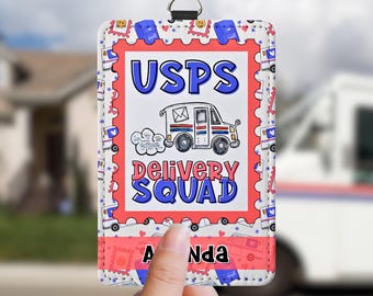 USPS Delivery Squad Personalized Badge Holder