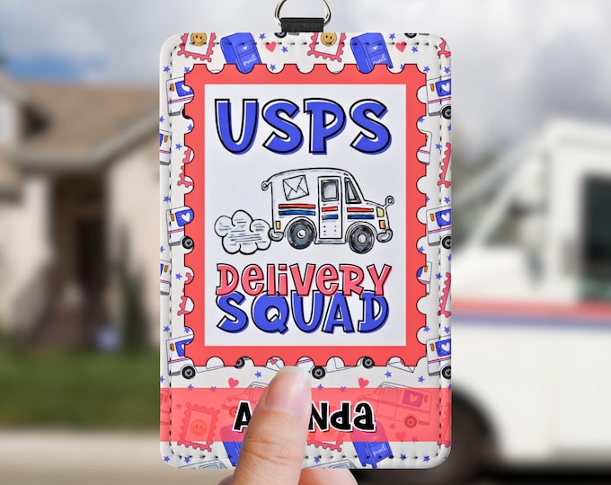 USPS Delivery Squad Personalized Badge Holder