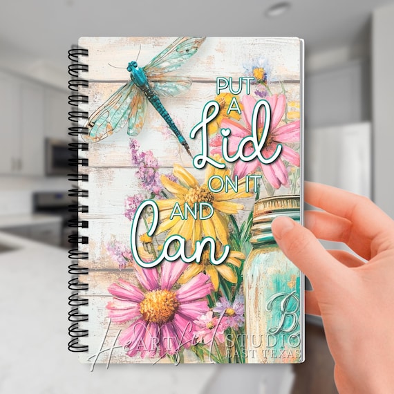 Canning Recipe Planner, Personalized, Handcrafted Preserving Organizer, Kitchen Journal Gift