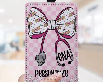 Nursing, LPN, RN, CNA Bow Badge Holder