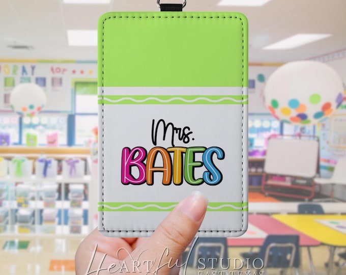 Crayola Marker Badge Holder: Personalized ID Lanyard, Reel, Keychain