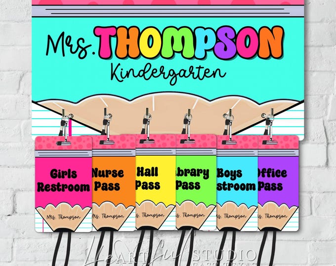 Pencil Design Hall Pass Set