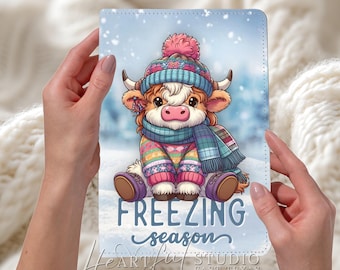 Freezing Season Highland Cow Journal Notebook
