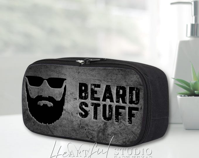Beard Stuff Zipper Pouch: Personalized Travel Organizer