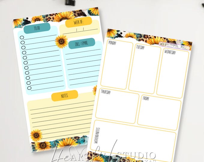 Sunflower Design Notepad