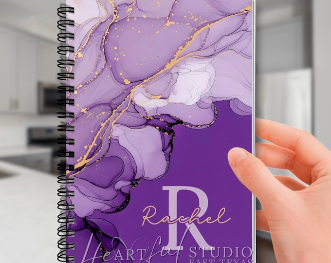 Handcrafted Weekly Agenda Planner: Personalized Monogram Gift