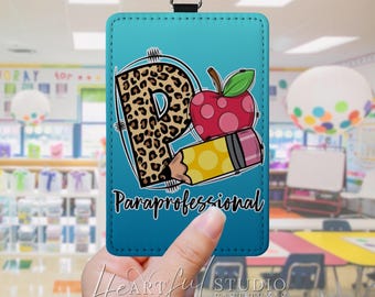 Leopard Print Paraprofessional Badge Holder