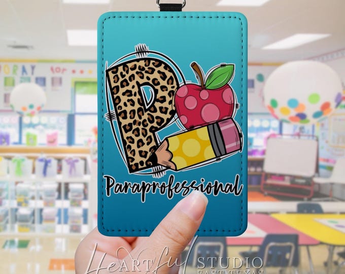 Leopard Print Paraprofessional Badge Holder