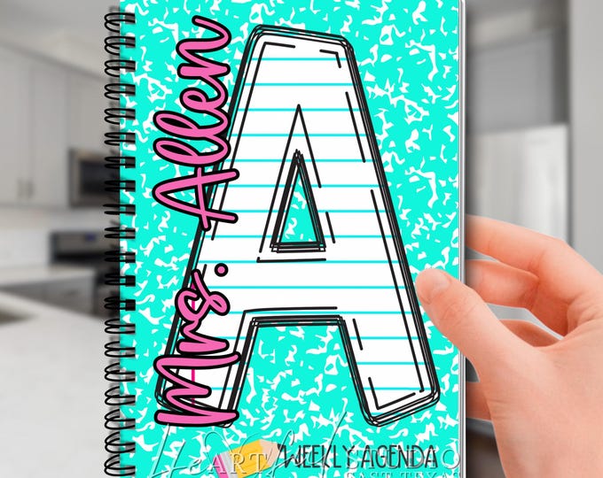 Handcrafted Weekly Agenda Planner: Personalized Teacher Gift