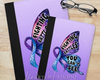 Fighting Battles Padfolio: Mental Health Awareness Gift
