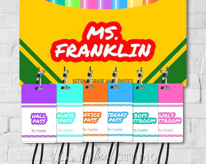 Markers Hall Pass Set