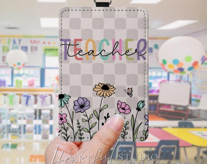 Teacher Flowers Badge Holder: A Charming Accessory For Educators