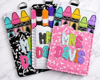 Personalized Teacher Lanyard & Badge Holder Set, Teacher Appreciation, End of Year Gift
