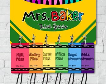 Crayon Hall Pass Set