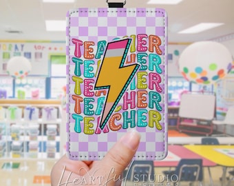 Pencil Lightning Bolt Badge Holder