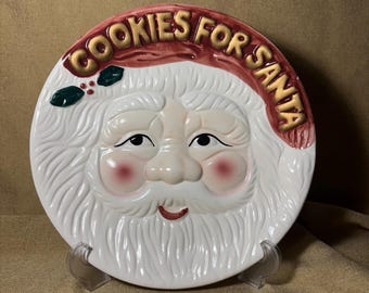 Christmas Plate Cookies for Santa Display Holiday Decor Seasonal Wall Gallery