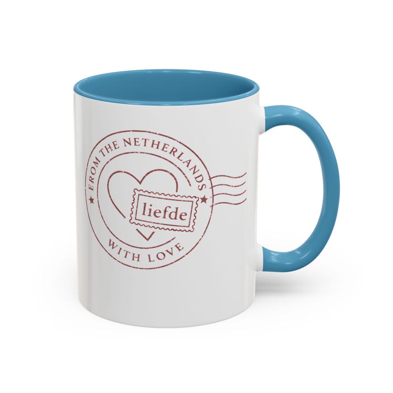 From the Netherlands With Love Mug | Dutch Valentine Coffee Mug | Minimal European Love Gift | Liefde Ceramic Mug image 6