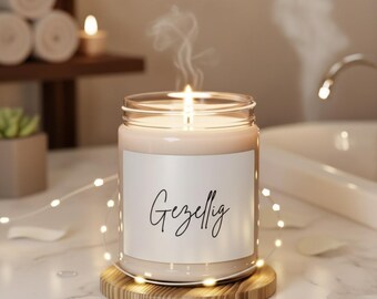 Gezellig Soy Candle – Cozy Home Candle, Relaxation Gift, Aromatherapy Candle, Dutch Hygge Decor, Self-Care Soy Candle