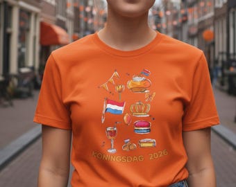 Shirt Koningsdag 2026 | T-shirt Koningsdag | Oranje Festival-T-shirt | Top feest Nederlandse onafhankelijkheid | Shirt Holland Pride | Tompouce