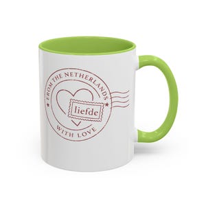 From the Netherlands With Love Mug | Dutch Valentine Coffee Mug | Minimal European Love Gift | Liefde Ceramic Mug image 9