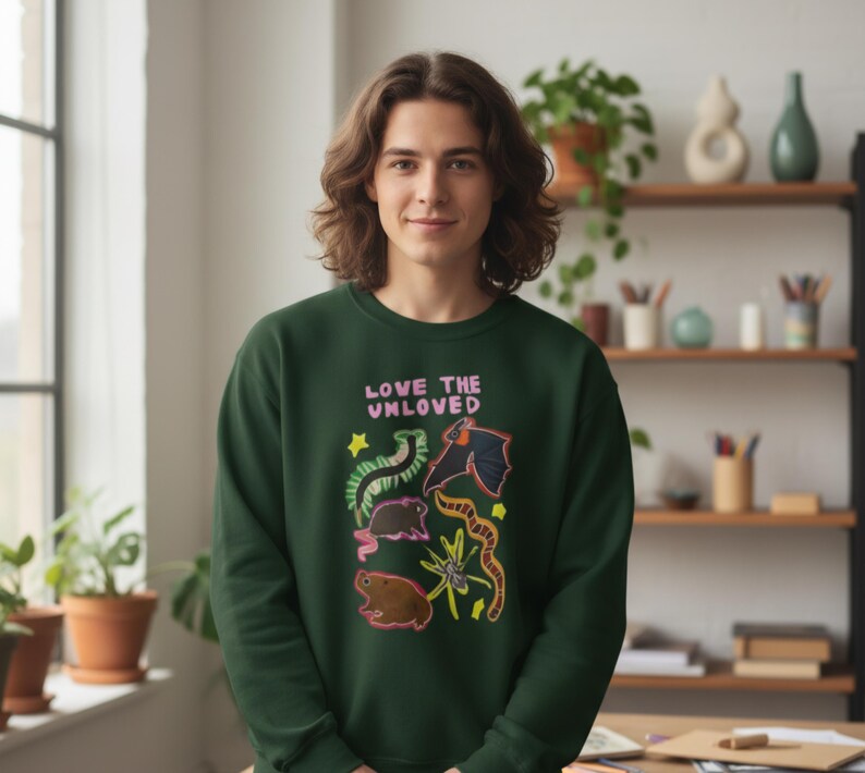 Love the Unloved Sweatshirt • Animal Rescue Crewneck • Adopt Don’t Shop Sweater • Pet Lover Gift • Humane Society Crew • Kindness & Animal image 2