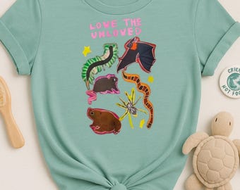 Love the Unloved Animals Shirt – Bats, Snakes, Frogs & Critters Tee, Eco-Friendly Nature Lover Gift, Wildlife Conservation T-Shirt