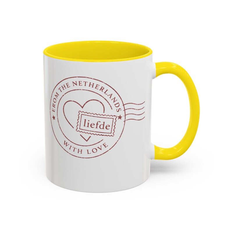 From the Netherlands With Love Mug | Dutch Valentine Coffee Mug | Minimal European Love Gift | Liefde Ceramic Mug image 8