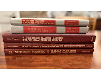 Vintage Business Management & Executive Strategy Hardcover Book Bundle 5 Volume