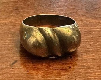 Vintage MWS Mark Wasserman Samara 925 Sterling Silver Swirl Domed Ring Size 8