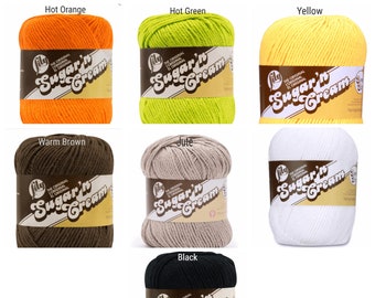 Lily® Sugar 'n Cream® Cotton Solid Yarn 2.5 oz Many Colors to Choose