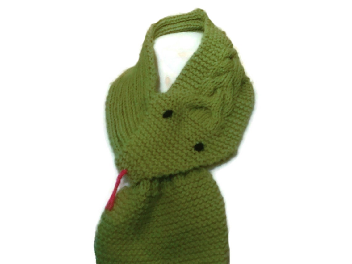 Snake Scarf Knitting Pattern For Kids Intermediate Level Etsy